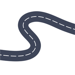 Winding road or highway vector illustration 