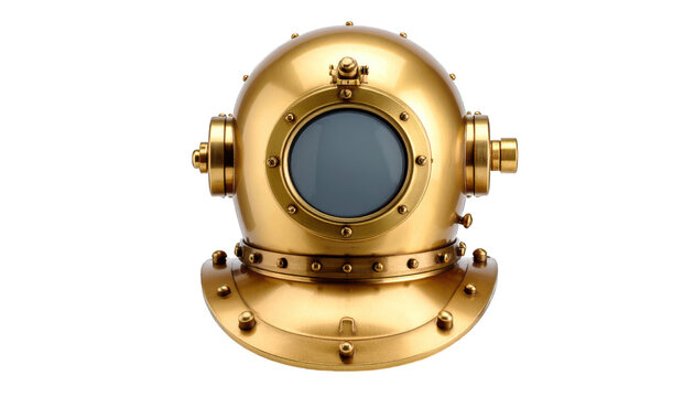 Vintage golden diving helmet
