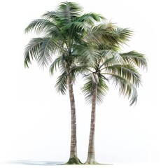 Tropical palm trees against sky