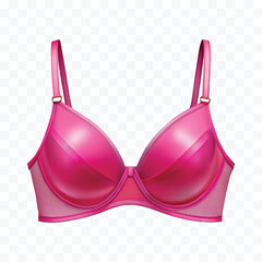 realistic beautiful silky bra in different color style isolated on transparent background