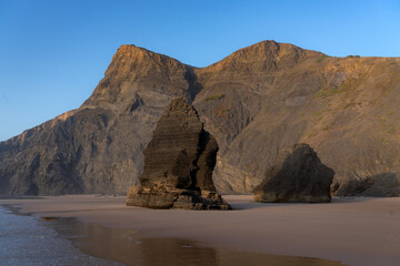 Mouranitos beach in the Sudoeste Alentejano and Vicentina coast Natural Park. Vila do Bispo, Portugal.