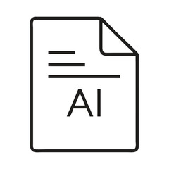 Ai file format vector icon for adobe illustrator minimalist design