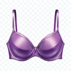realistic beautiful silky bra in different color style isolated on transparent background