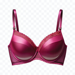 realistic beautiful silky bra in different color style isolated on transparent background