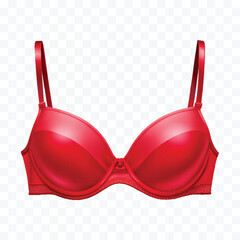 realistic beautiful silky bra in different color style isolated on transparent background