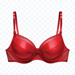 realistic beautiful silky bra in different color style isolated on transparent background