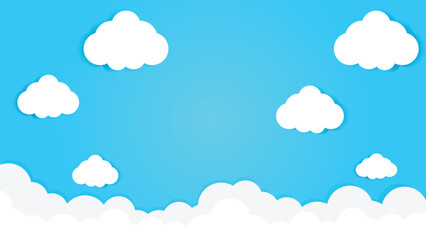 Background sky white clouds, background summer concept