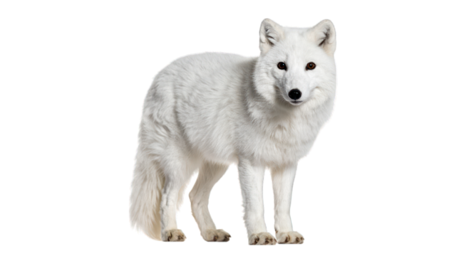 White arctic fox portrait