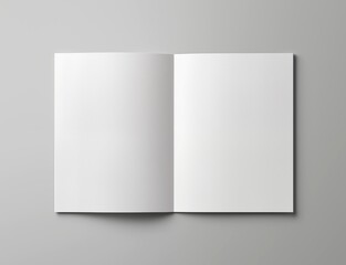 Open book mockup with gray background