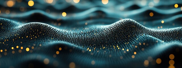 Abstract Data Wave AI Machine Learning Digital Technology Background