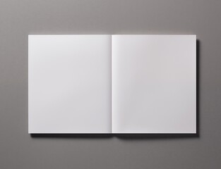 Open book mockup with gray background