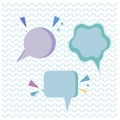 Vintage pink speech bubble frames and tags for scrapbook design
