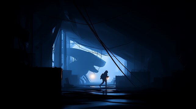 Escape in the shadows from the beast