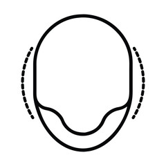 Oxygen mask aviation pilot gear safety equipment line art illustration