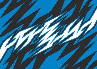 Abstract background with geometric racing decal pattern. Geometric spike pattern