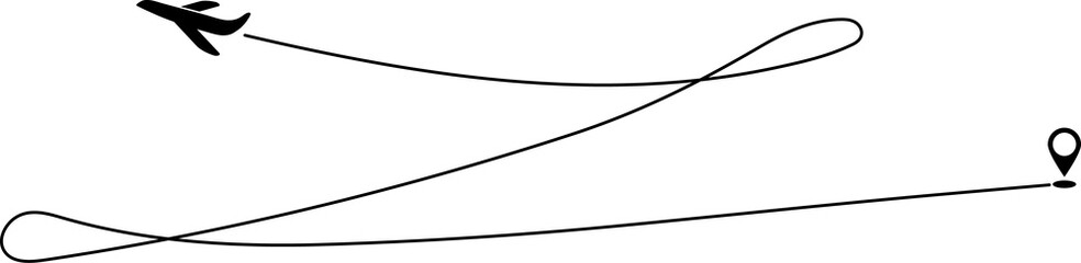 Airplane routes line