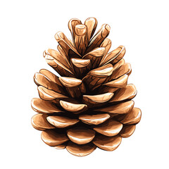 A pine cone cones vector isolated on a white background