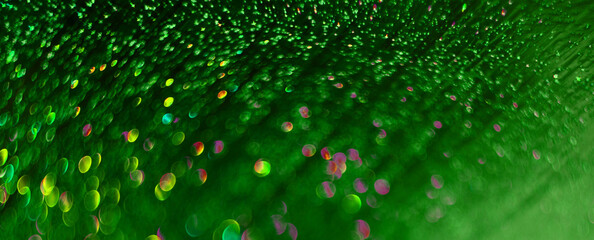 green  background with bokeh