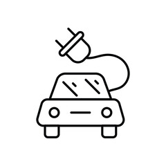 Electric Car Icon vector stock illustration