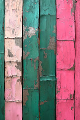 Illustration of old painted wall background with cracks and decay