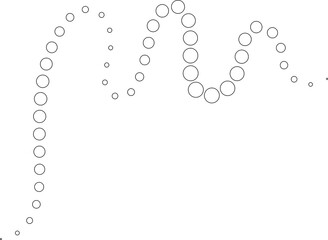 Dotted curved line shape icon collection