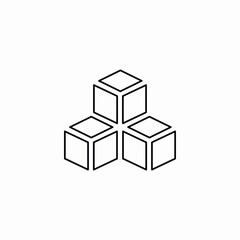 dimensional structure icon sign vector