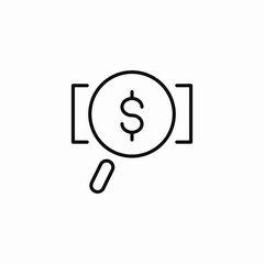 financial details icon sign vector