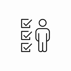 individual checklist icon sign vector