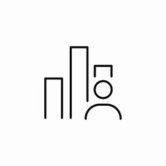individual statistics icon sign vector