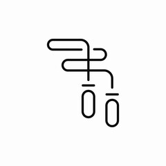 rope exercises icon sign vector