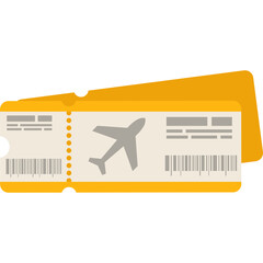 Airplane Ticket Illustration