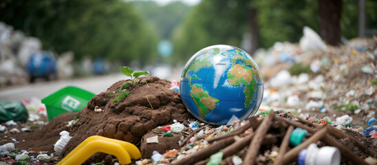 Environmental problem, environmental pollution, planet Earth, eco-recycling, eco-consciousness