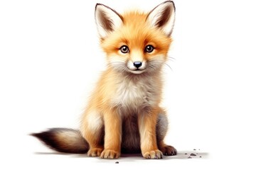 Baby fox wildlife mammal animal.