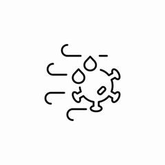virus spread icon sign vector