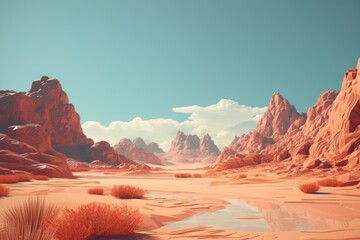 Naklejka premium Landscape outdoors desert nature.