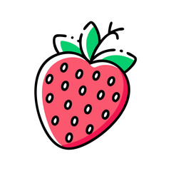 Obraz premium Strawberry icon isolated 