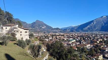 Scenic View of Lake Town