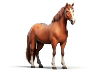 Obraz premium Horse stallion standing cartoon.