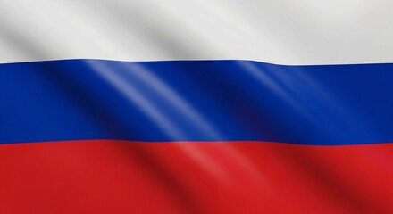 Fototapeta premium A close-up view of the Russian Federation flag, highlighted by its classic white, blue, and red stripes. 