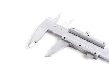 Vernier caliper isolated on white background.