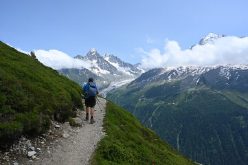 Wanderer bei La Flegere