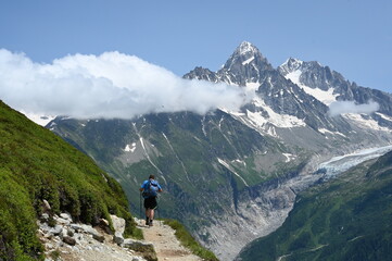 Obraz premium Wanderer bei La Flegere