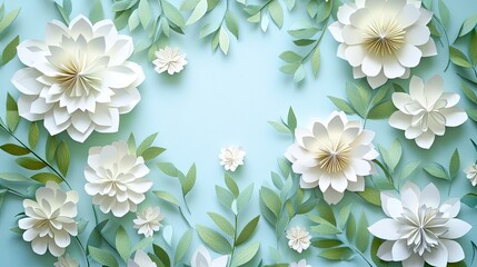 Floral paper art arrangement