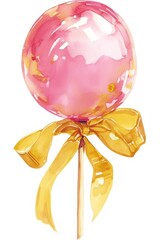 Vibrant watercolor balloon illustration