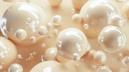 An abstract composition featuring floating bubbles against a smooth backdrop, illustrating themes of fluidity, serenity, and the beauty of simplicity in visual art.