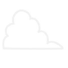 Cumulonimbus cloud icon in flat style