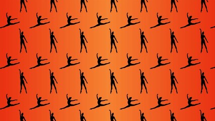 Vector decorative gymnastics pattern 