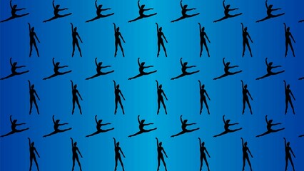 Vector decorative gymnastics pattern 