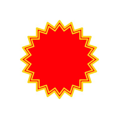 Price sticker, sale or discount sticker, sunburst badges icon