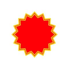 Price sticker, sale or discount sticker, sunburst badges icon
